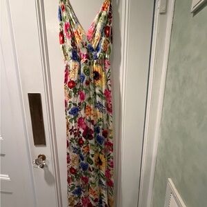 Alice + Olivia Multicolor Floral Maxi Dress